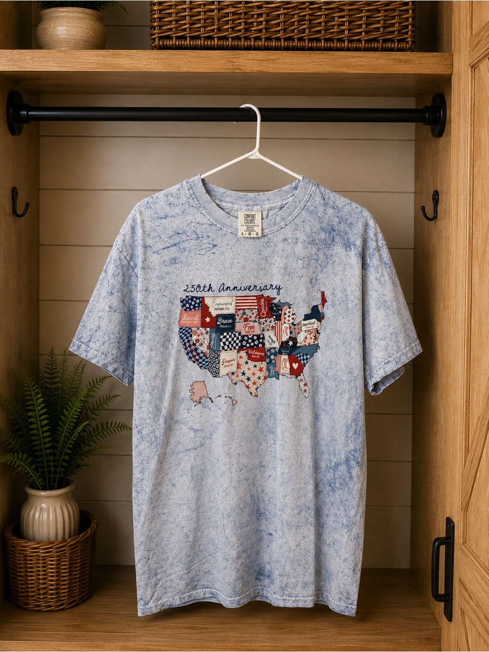 T-Shirt Hanging in Closet